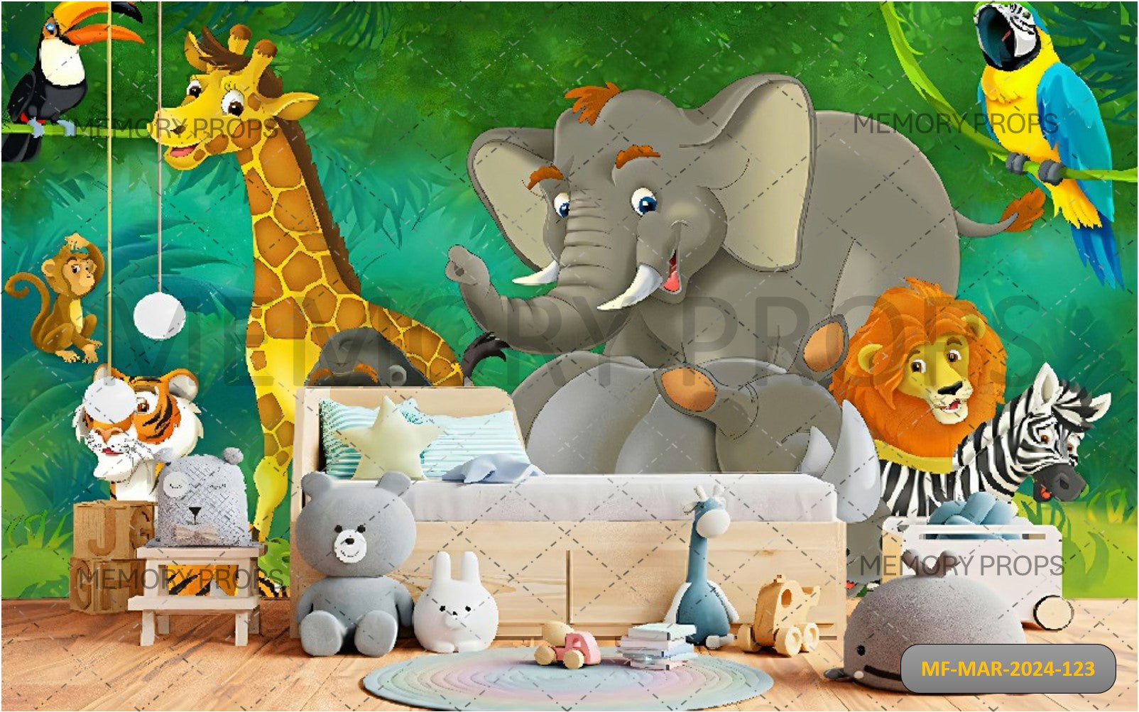 GREET ANIMAL KIDS ROOM PRINTED BACKDROP