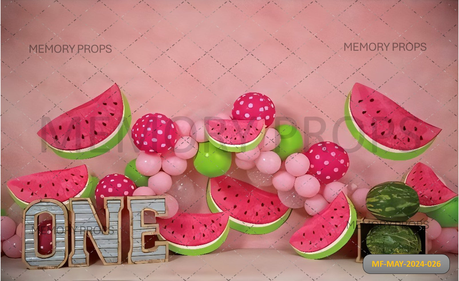 WATERMELON BALLOONS - PRINTED BACKDROPS