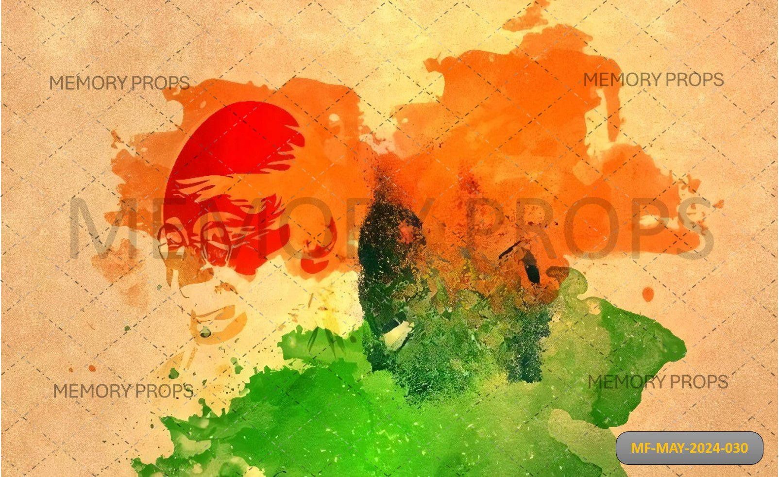 INDIAN FLAG COLOR SPLATTER - PRINTED BACKDROPS