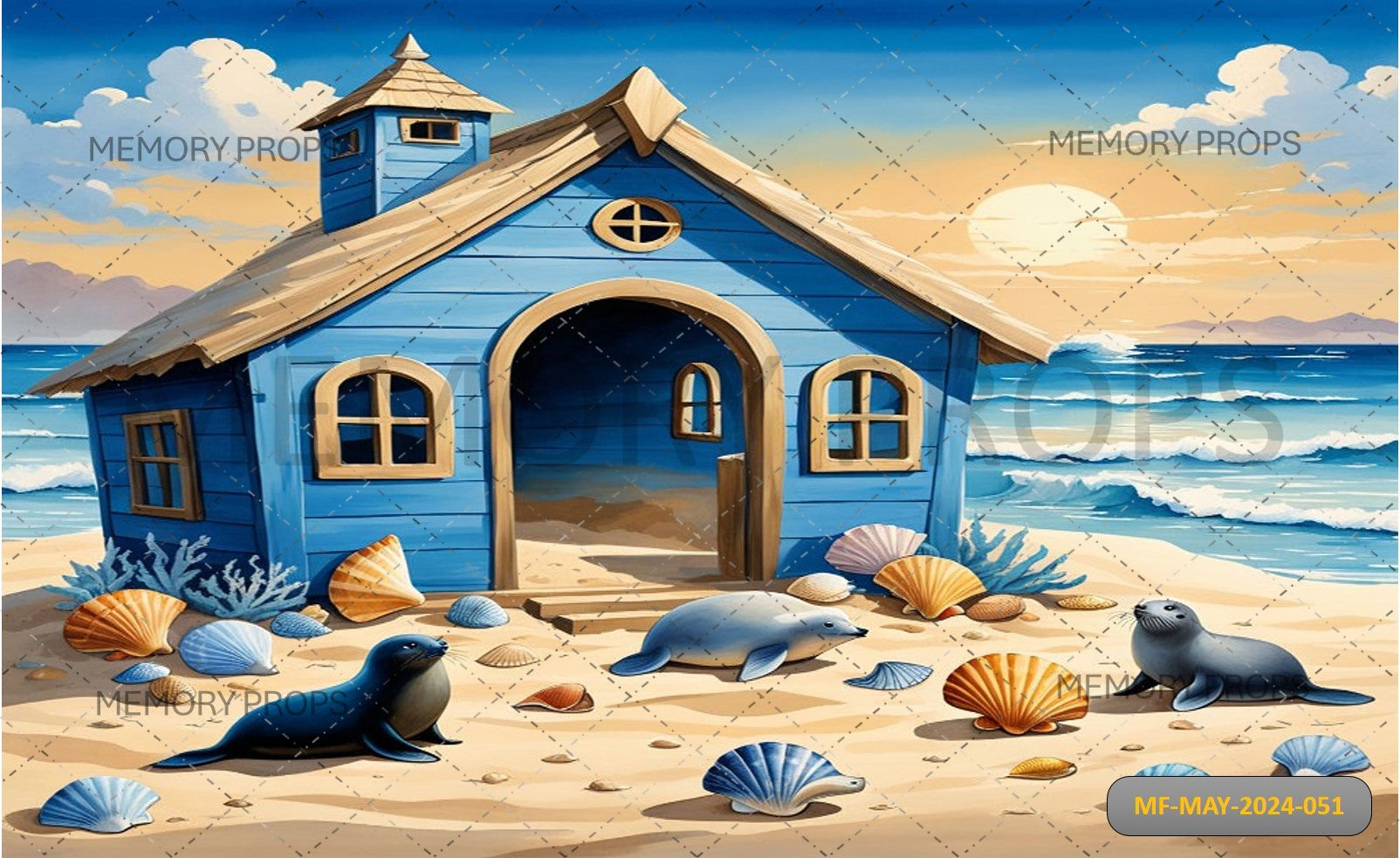 WHIMSICAL BEACH VACATION - PRINTED BACKDROPS