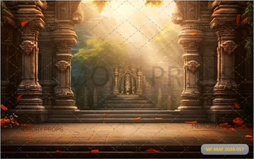 ANCIENT TEMPLE ARCHITECTURE CRYPT SPIRITUALITY - PRINTED BACKDROPS