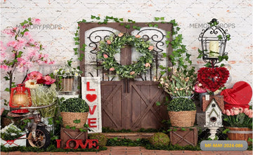 CLASSIC ROSE GARDEN VALENTINES DECORATION - PRINTED BACKDROPS