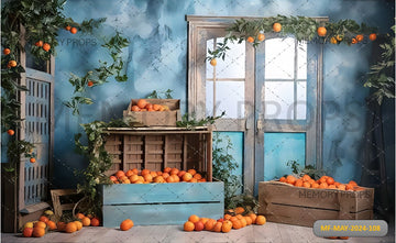 AUTUMN ORANGES ROOM PRINTED BACKDROP