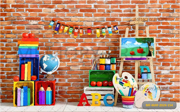 BRICK WALL WITH PLAYGROUP PRINTED BACKDROP