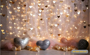 LOVE HEART LIGHTS DECORATION - PRINTED BACKDROPS