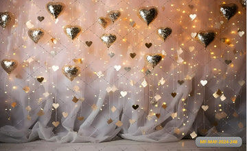 HEART OF LOVE VALENTINES DAY FAIRY LIGHTS - PRINTED BACKDROPS