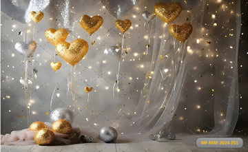 HEART AIR BALLOONS WITH CURTAIN - PRINTED BACKDROPS