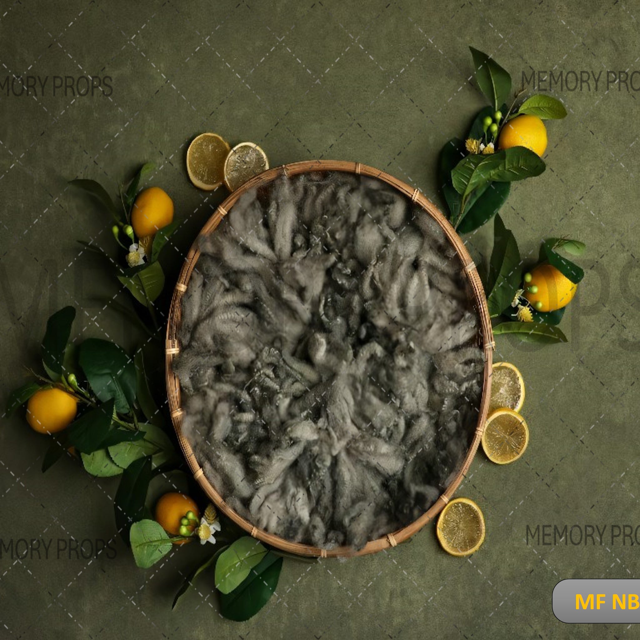 LEMON WITH BASKET - PRINTED BACKDROP