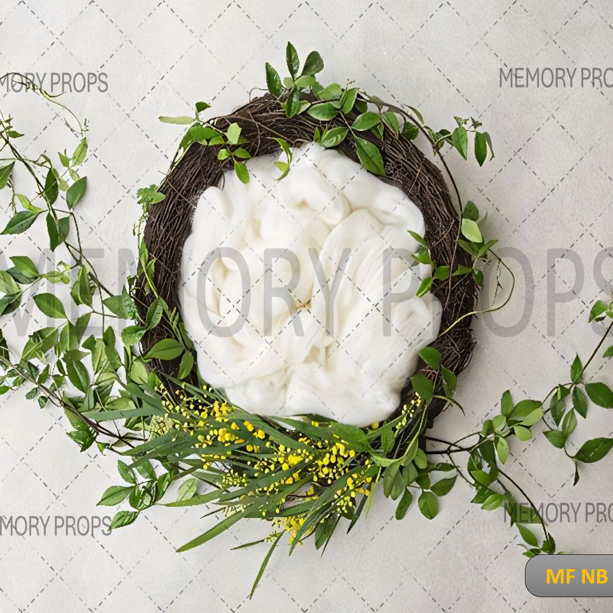 BOTANICAL WREATH NEST - PRINTED BACKDROP