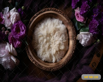 PURPLE FLOWER WITH BASKET - PRINTED BACKDROP