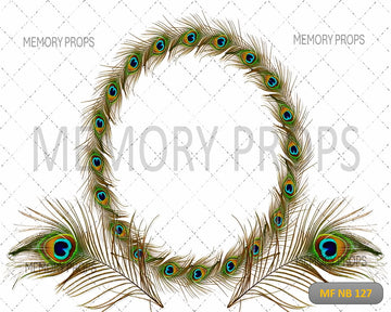 PEACOCK FEATHER RING - PRINTED BACKDROP