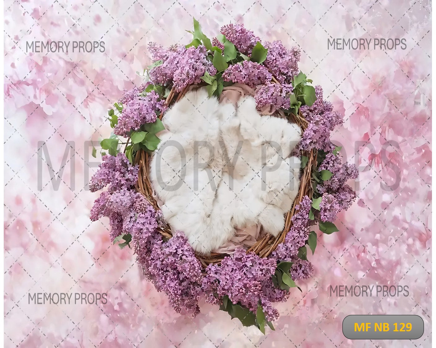 GRAPEVINE AND LILAC FLOWER - PRINTED BACKDROP