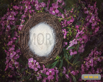 PINK LILY FLOWER NEST - PRINTED BACKDROP