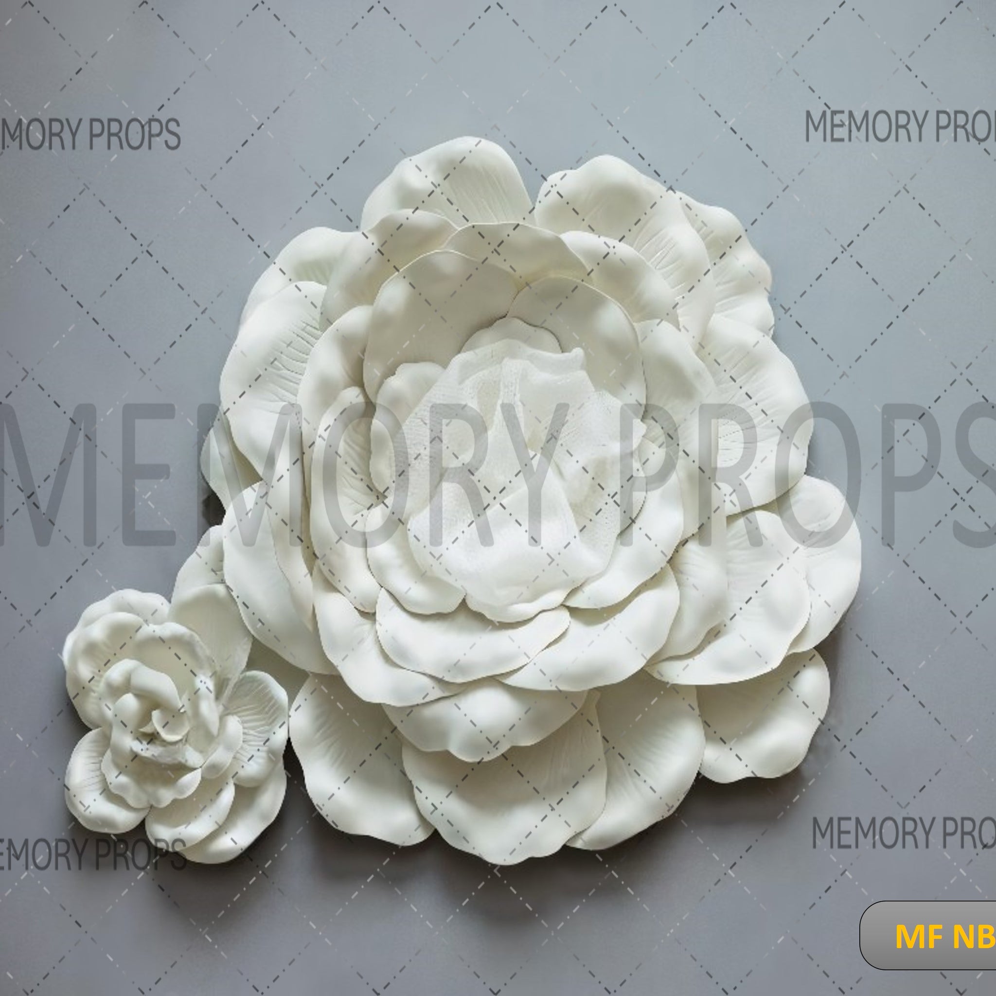 WHITE FLOWER - PRINTED BACDKROP