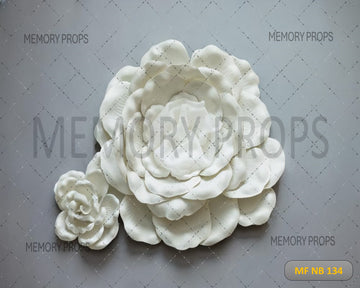 WHITE FLOWER - PRINTED BACDKROP