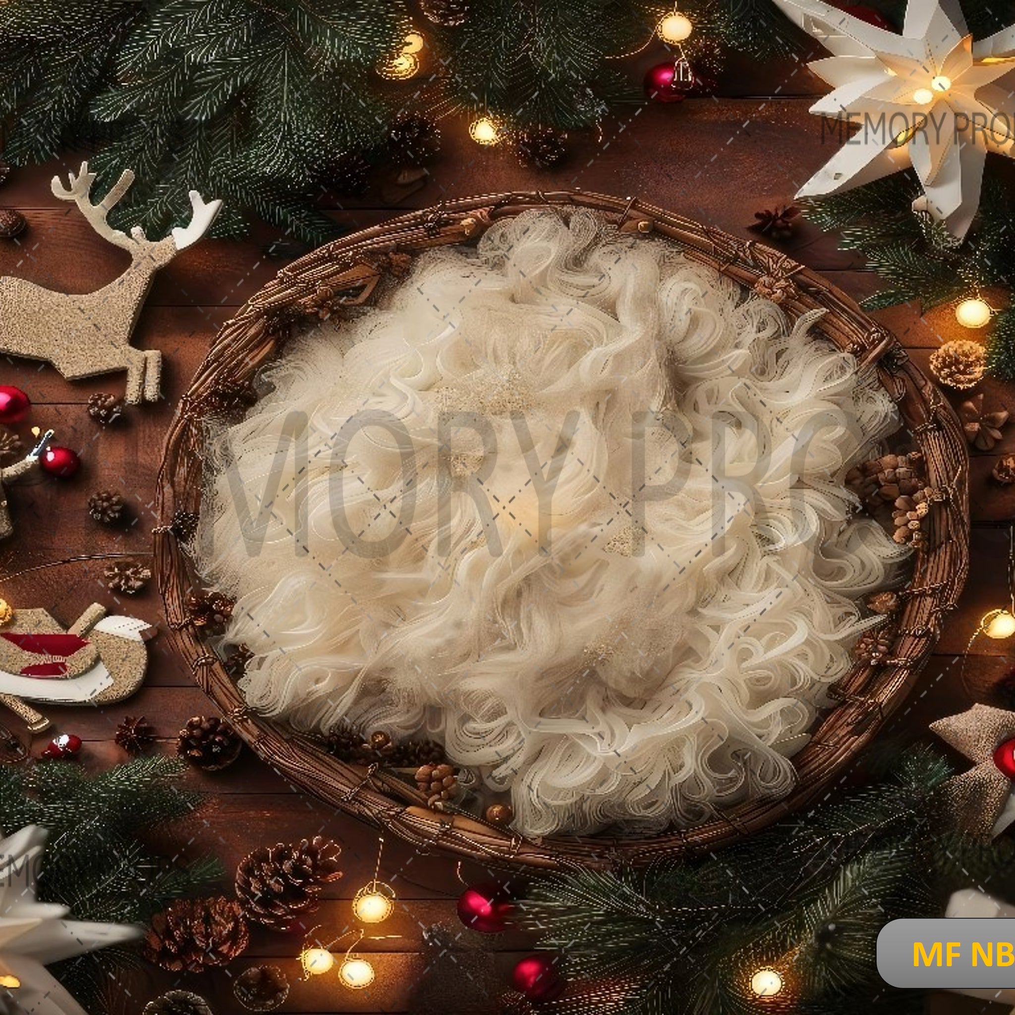 CHRISTMAS THEME NEST - PRINTED BACKDROP