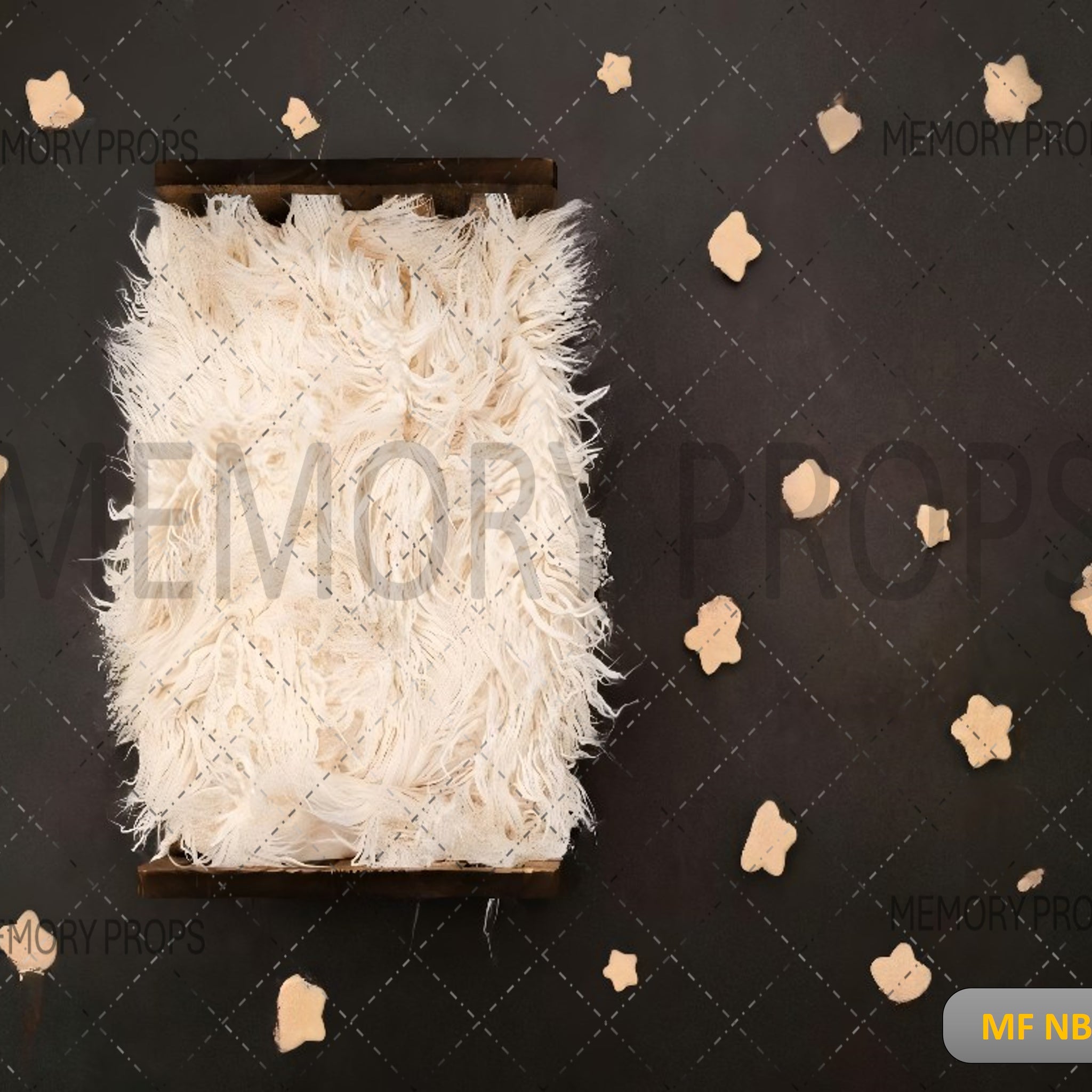 BROWN BED PINK FLOWER - PRINTED BACKDROP