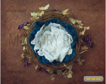 GRAPES LEAVES BASKET - PRINTED BACKDROP