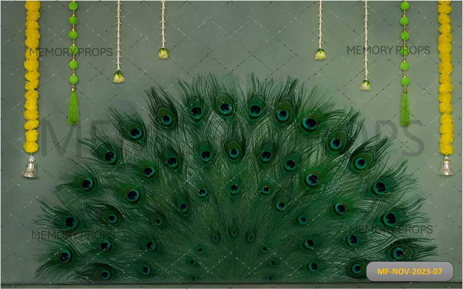 PEACOCK FEATHER FOR JANMASHTAMI - BABY PRINTED BACKDROPS