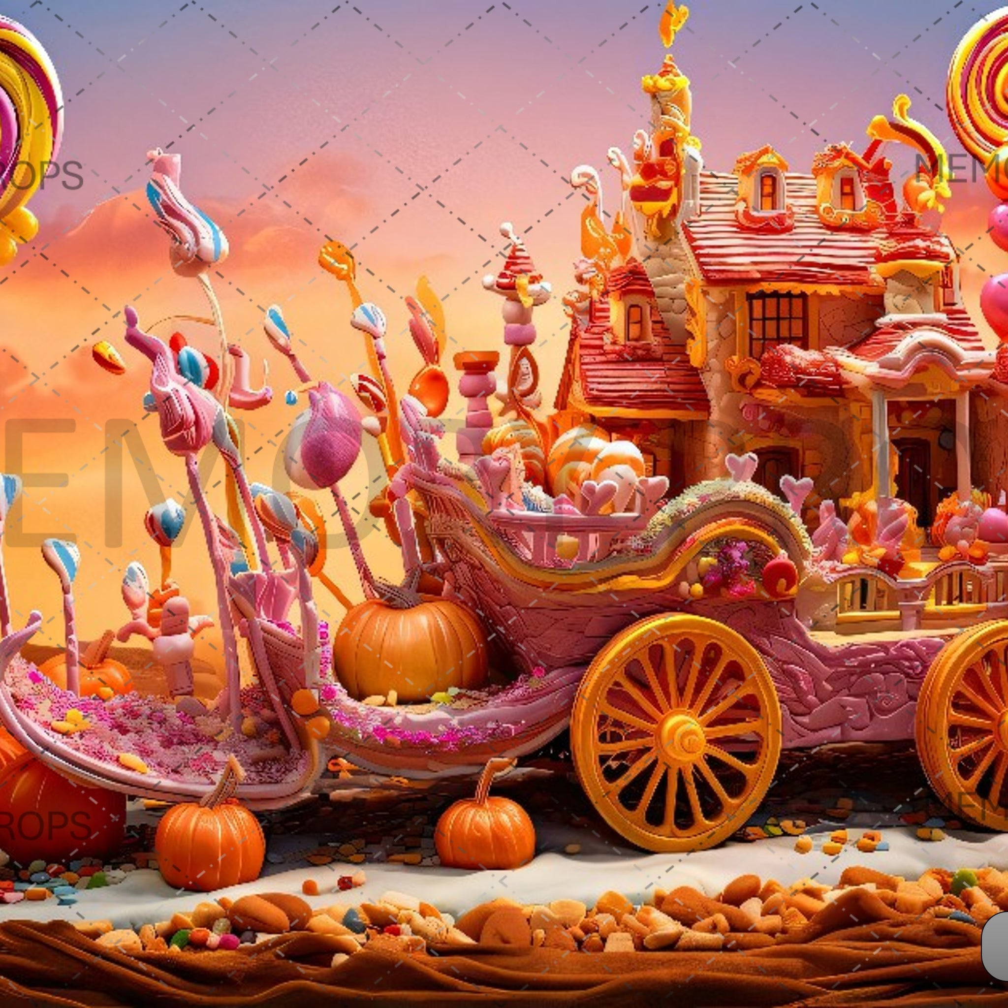 CANDY CART - NEW BORN BACKDROPS