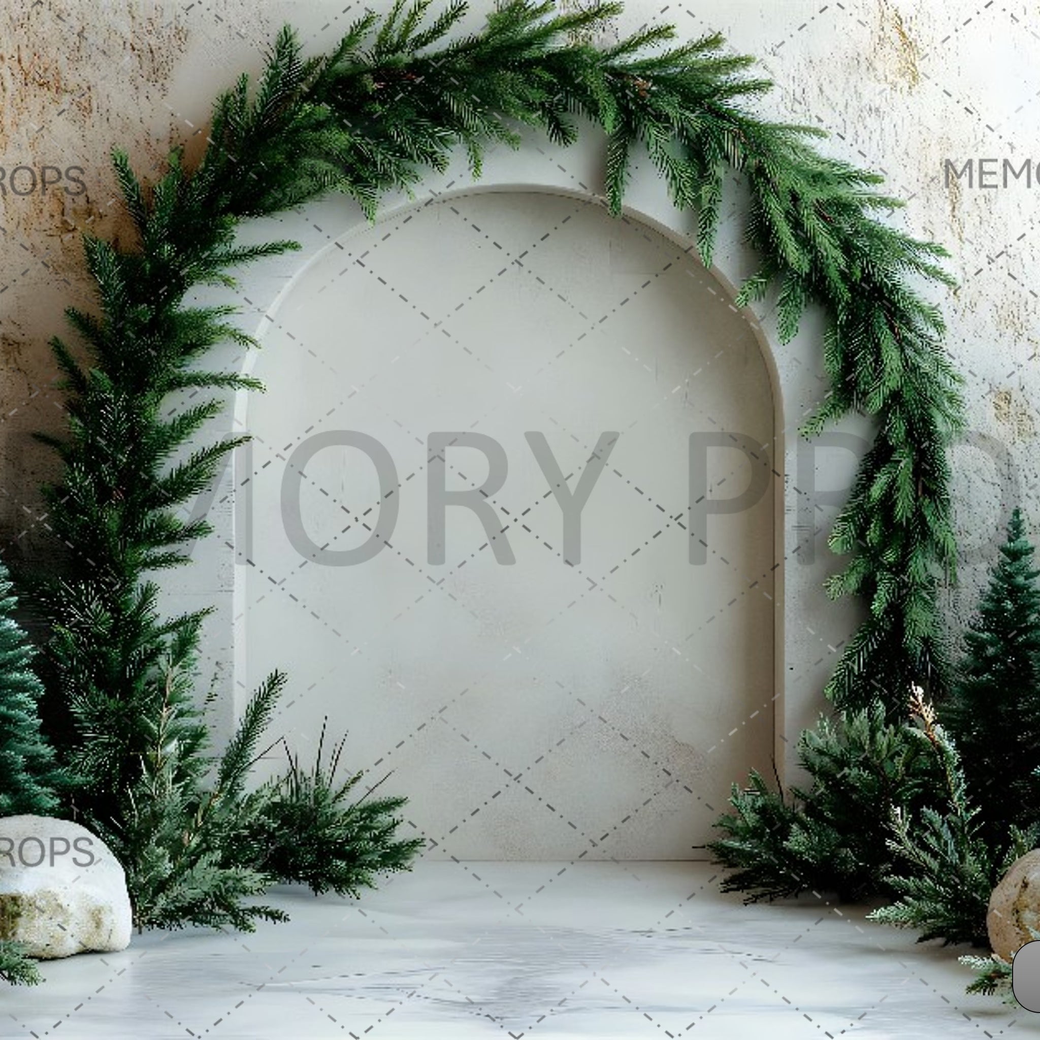 CHRISTMAS TREE ARCH - PRINTED BACKDROPS