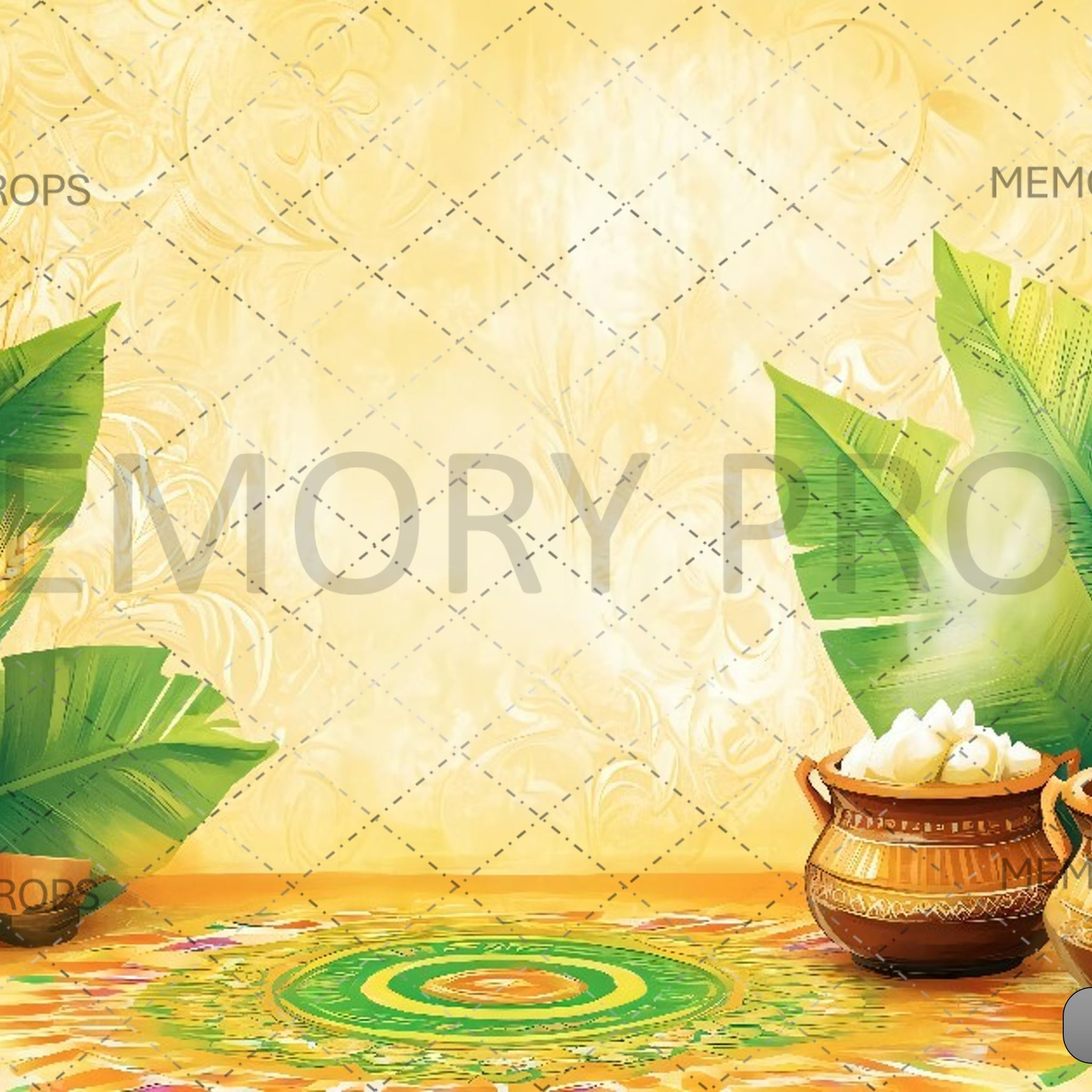 RUSTIC CHARM PONGAL - PRINTED BACKDROPS