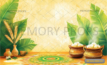 RUSTIC CHARM PONGAL - PRINTED BACKDROPS