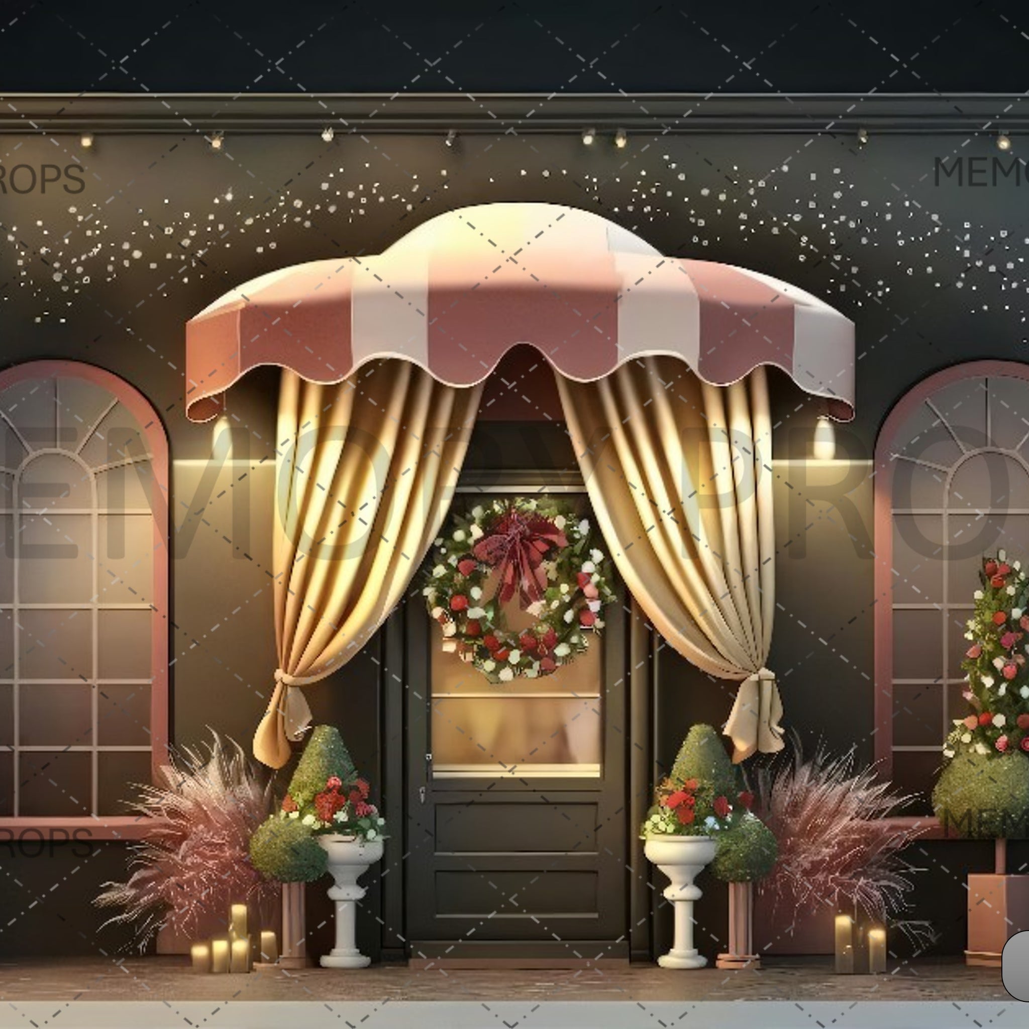 STARRY CHRISTMAS NIGHT - PRINTED BACKDROPS