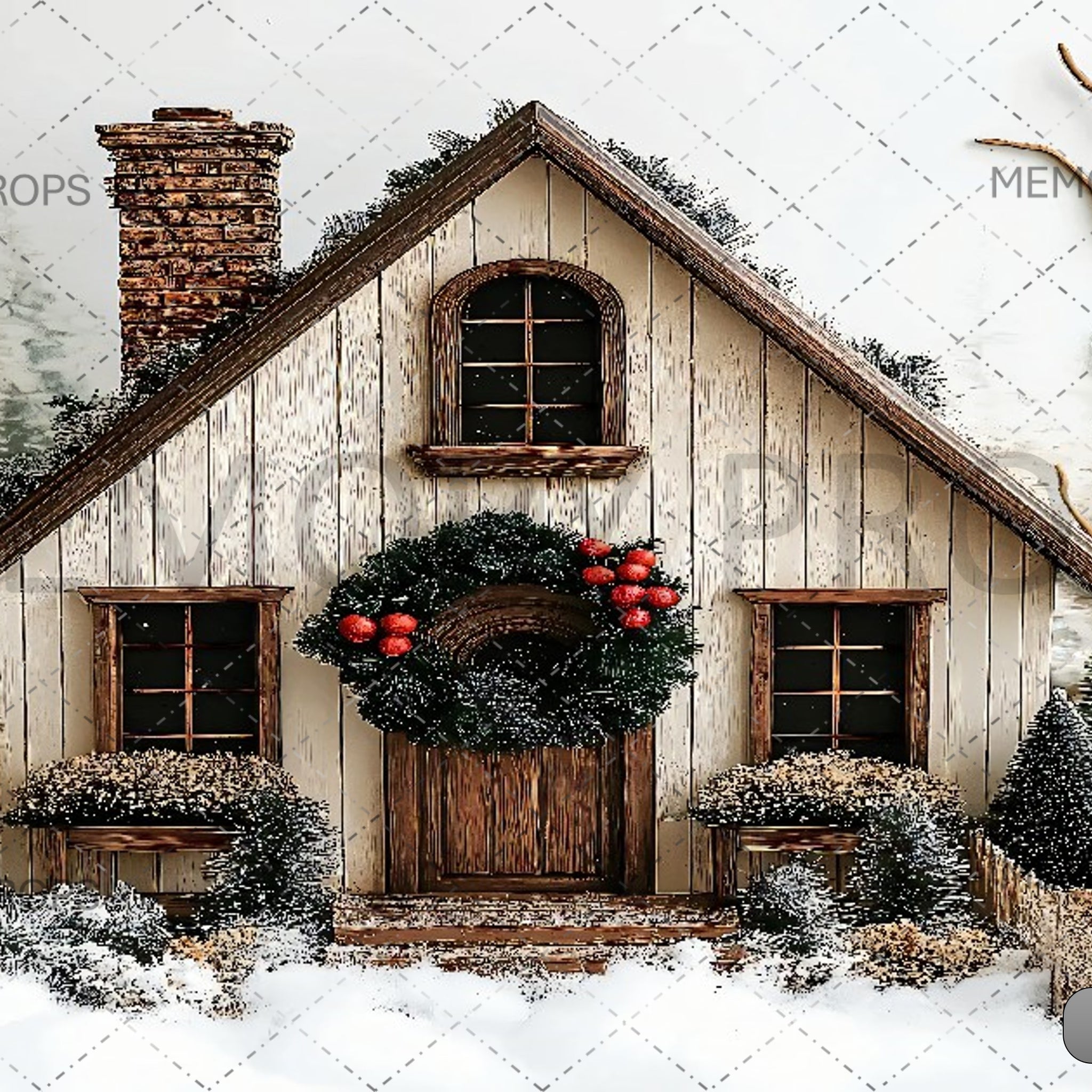 COZY SNOW KISSED CHRISTMAS - PRINTED BACKDROPS