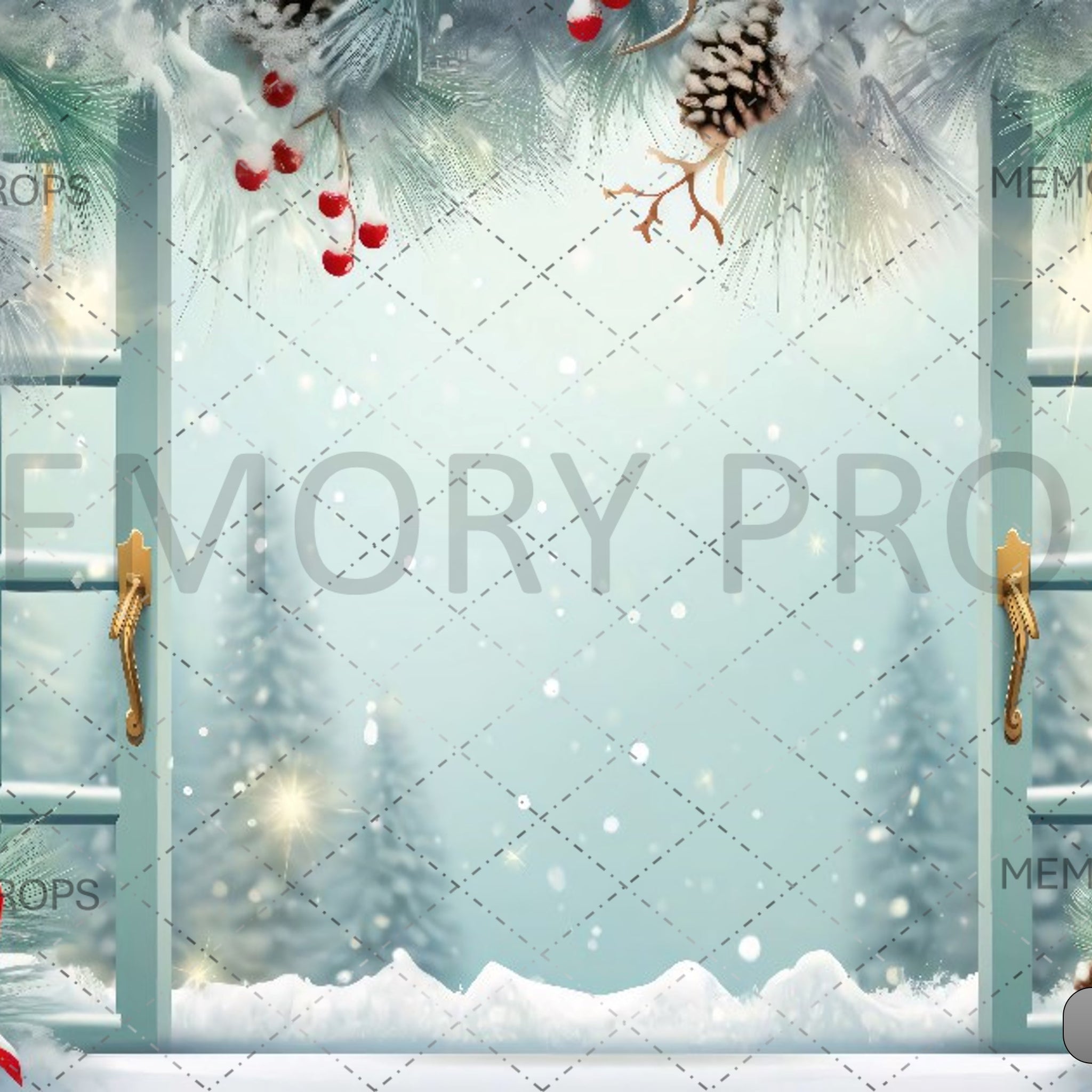 CHRISTMAS COZY WINTER HOME DECOR - PRINTED BACKDROPS