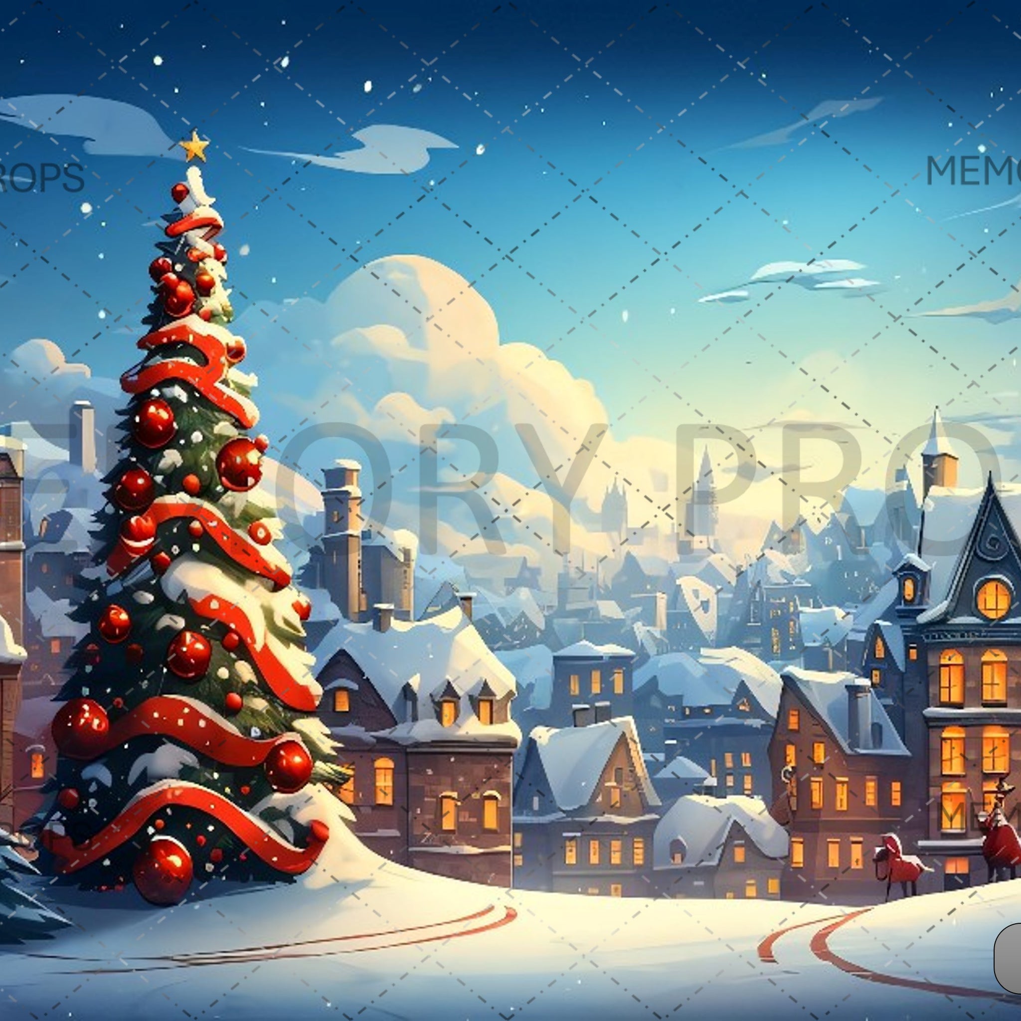 FESTIVE CHRISTMAS - PRINTED BACKDROPS