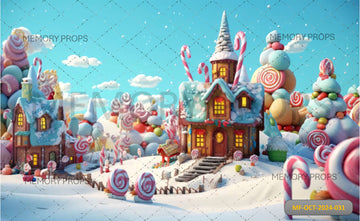 CHRISTMAS CANDY LAND - PRINTED BACKDROPS