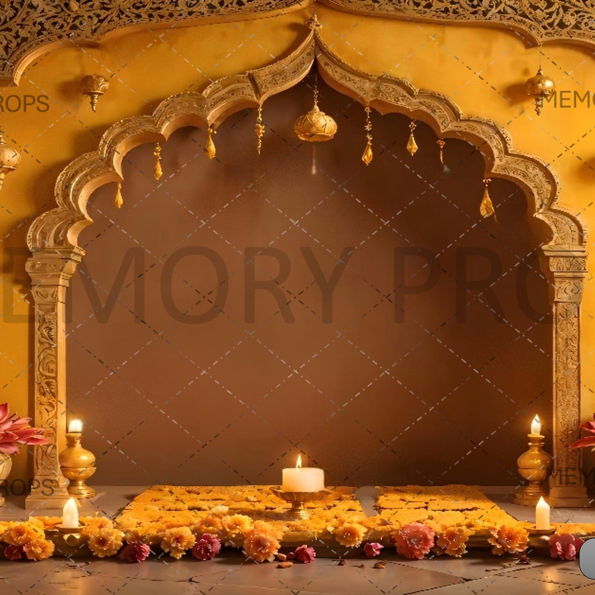 HINDU ARCH DIWALI - PRINTED BACKDROPS