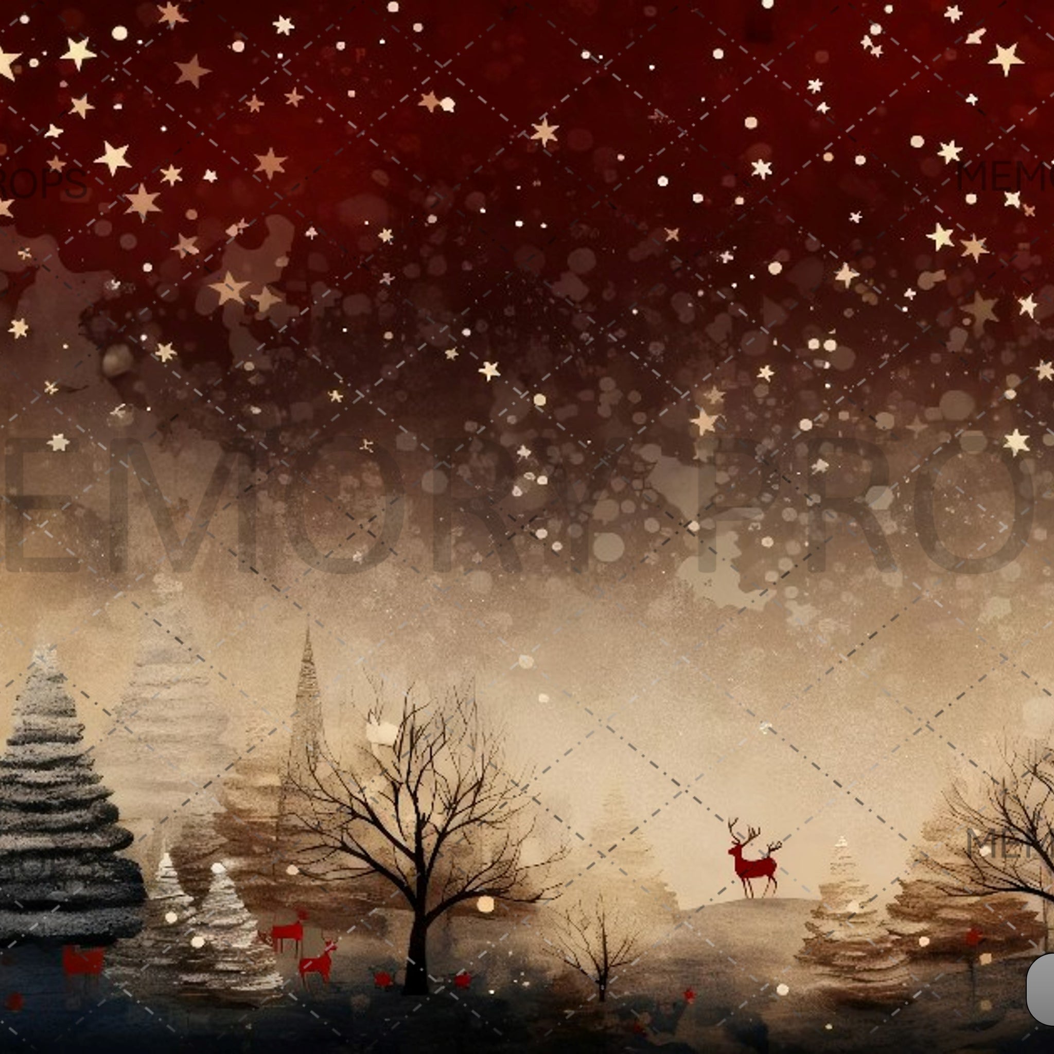 CHRISTMAS NIGHT SERENIY - PRINTED BACKDROPS