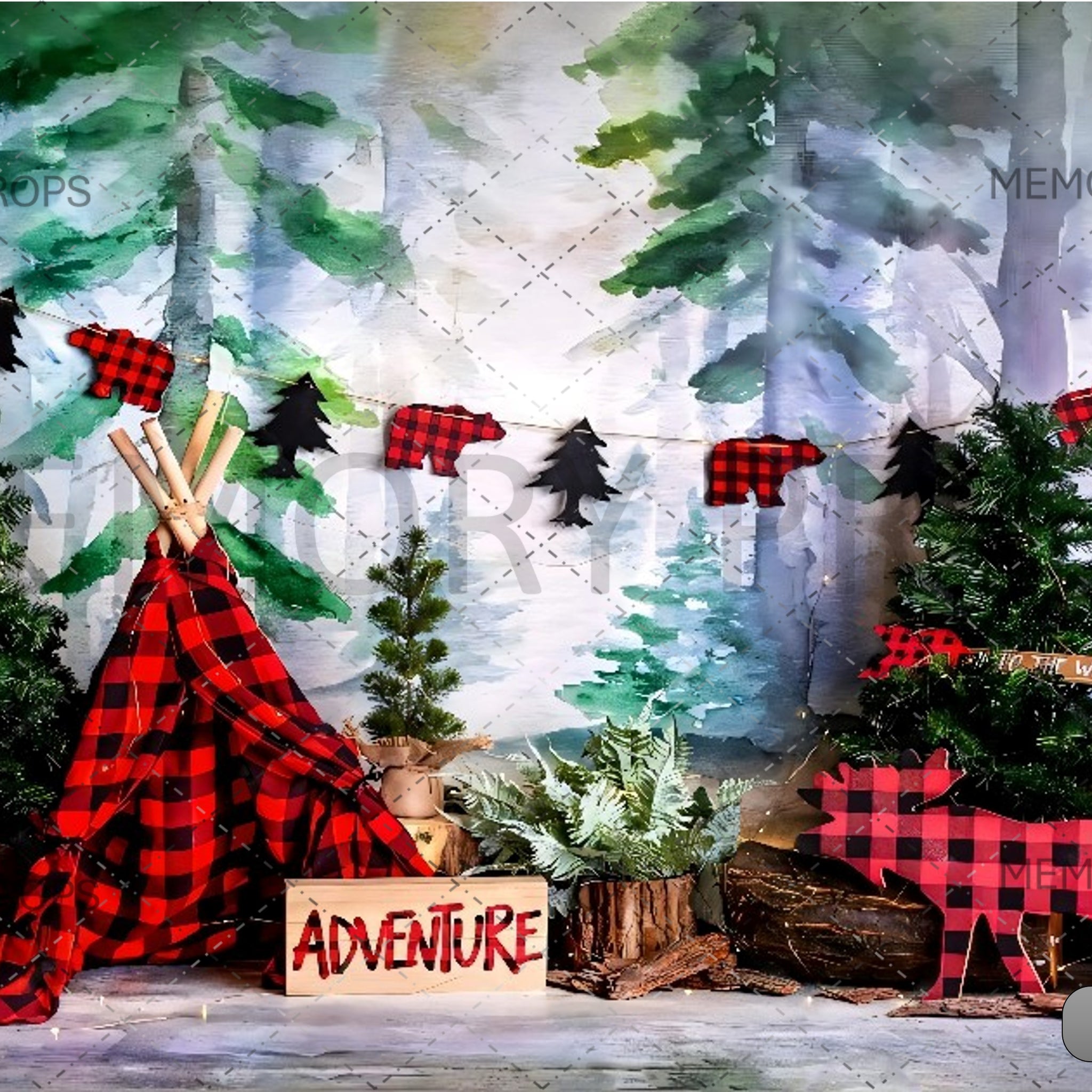 HOLIDAY SPRUCE ADVENTURE - PRINTED BACKDROPS