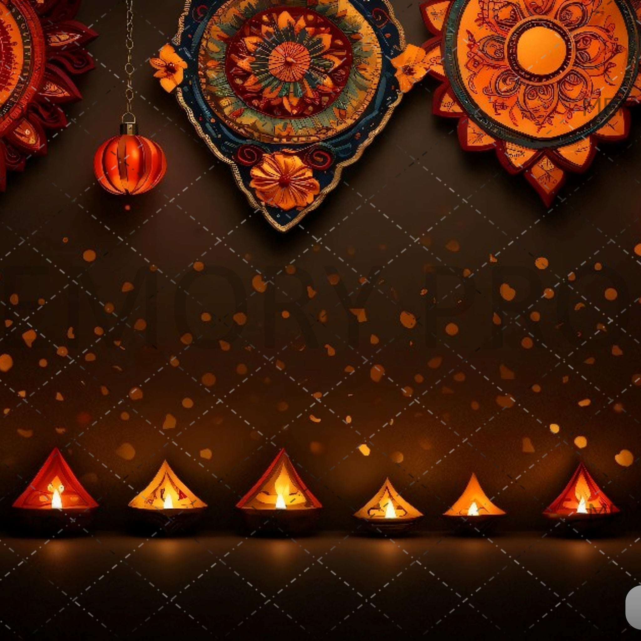 FESTIVAL THEME WALL HANGINGS DIWALI - PRINTED BACKDROPS