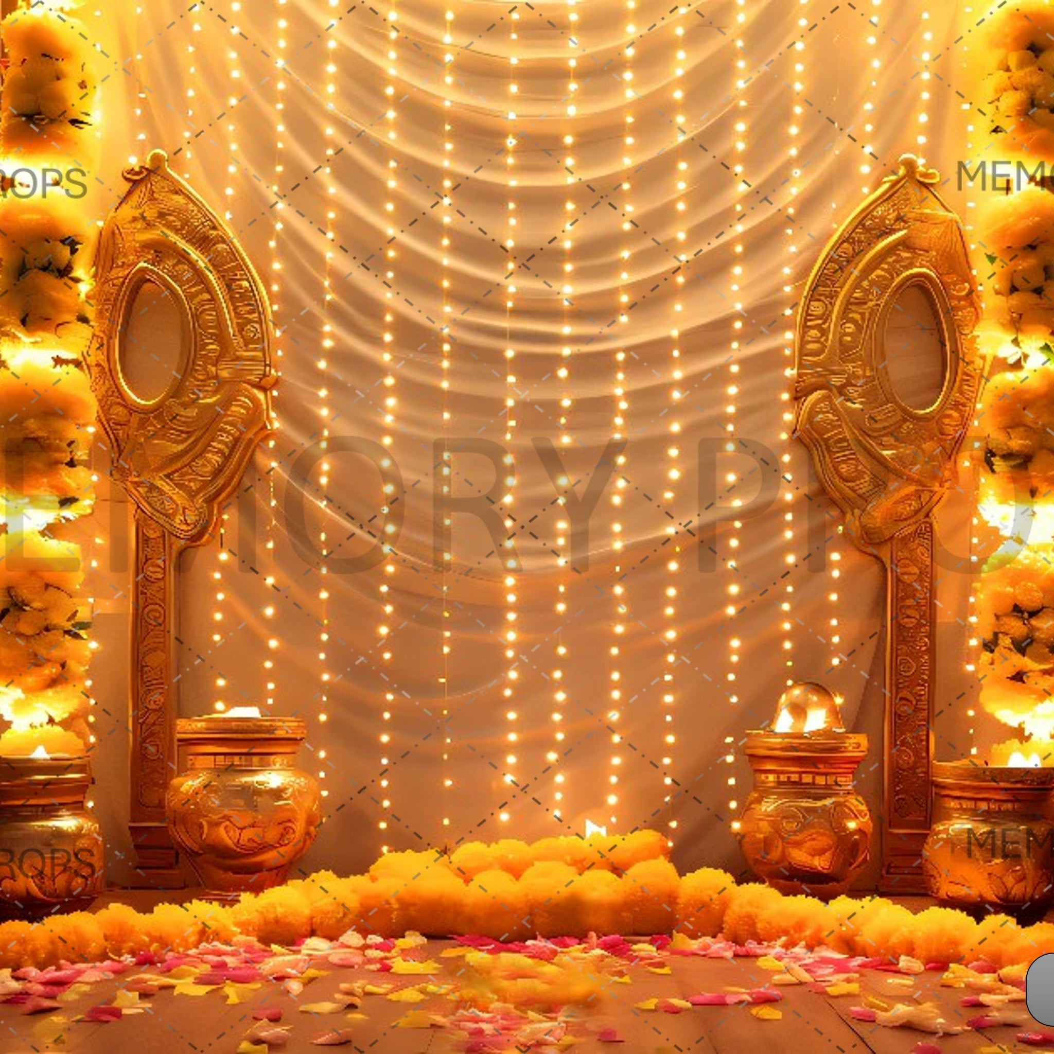 FLORAL DEEPAVALI - PRINTED BACKDROPS