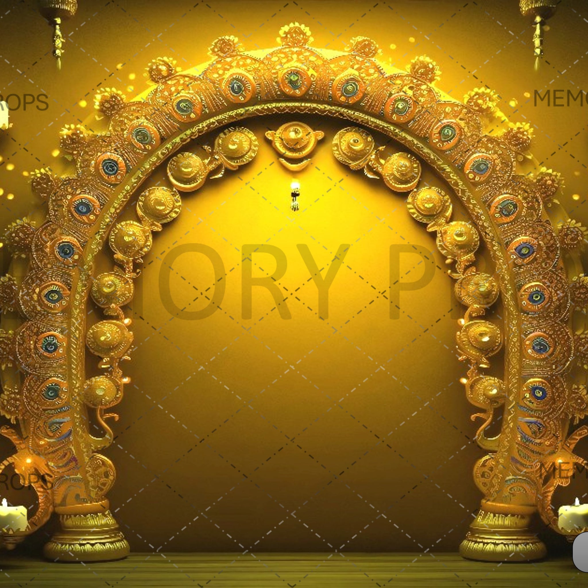 DIWALI GOLDEN DECORATION - PRINTED BACKDROPS