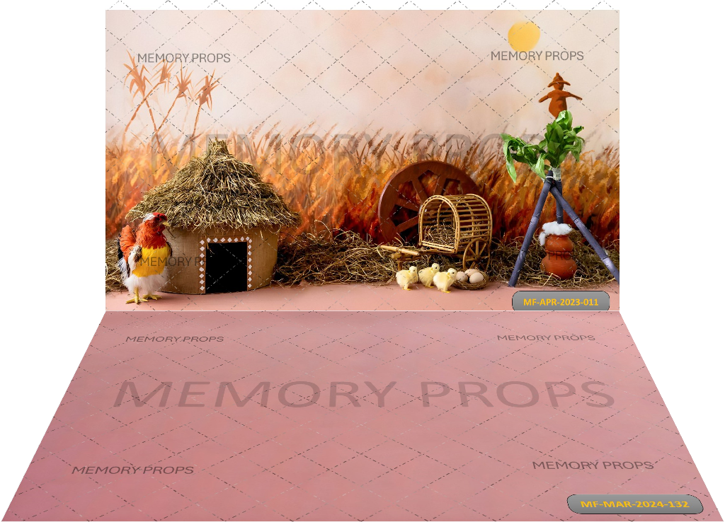 PONGAL THEME +PEACHY TEXTURE BACKDROPS