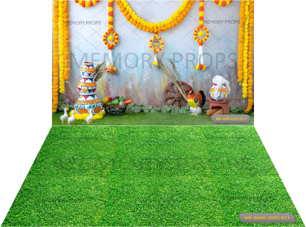 KRISHNA JANMASHTAMI THEME + GRASS TEXTURE BACKDROPS