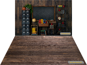 SCHOOL CLASS ROOM + KNOTTY WOOD BACKDROPS