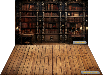 BOOK SHELF +  WOODEN TEXTURE BACKDROPS