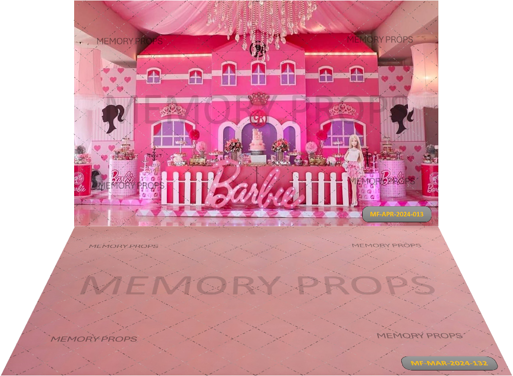 BARBIE BIRTHDAY THEME + LITE PINK TEXTURE BACKDROPS