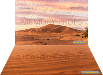 SUN SETS BEHIND THE DESERT DUNES + DARK ORANGE SOIL BACKDROPS