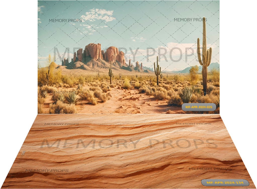 ARIZONA DESERT LANDSCAPE  + GENERATED VERSATILE   BACKDROPS