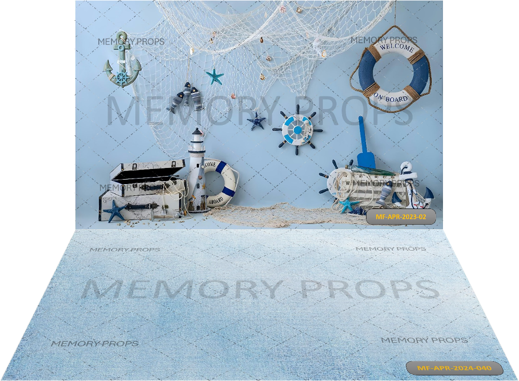 SALOR THEME + ICE BLUE TEXTURE BACKDROPS