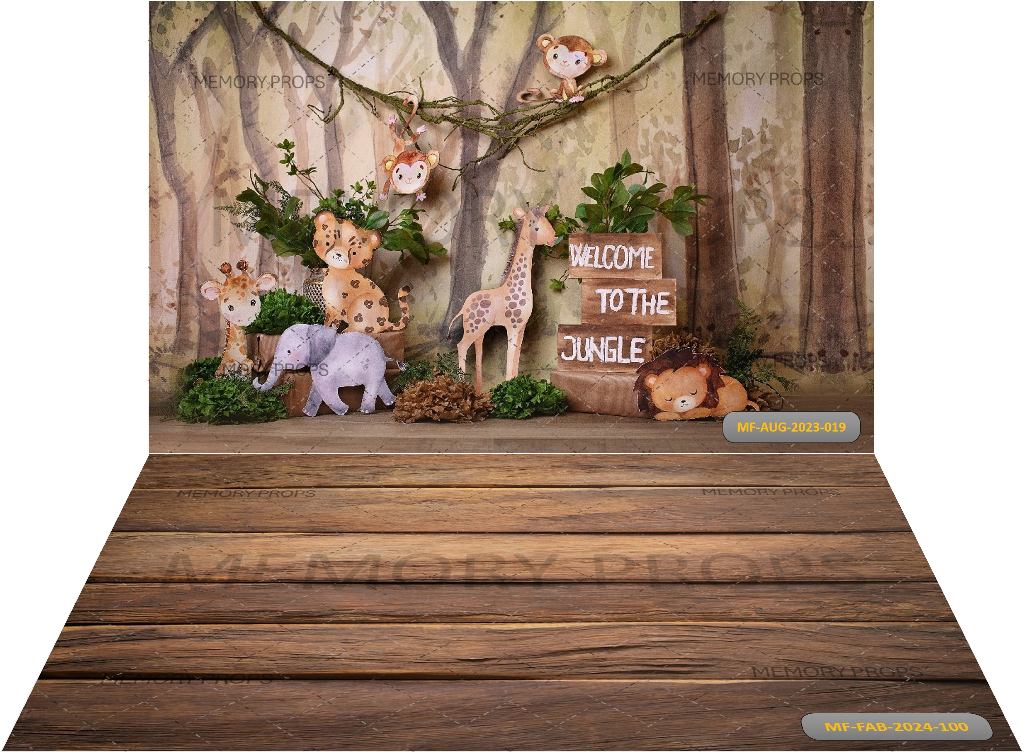 INTO THE JUNGLE + WOODEN TEXTURE BACKDROPS