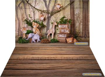 INTO THE JUNGLE + WOODEN TEXTURE BACKDROPS