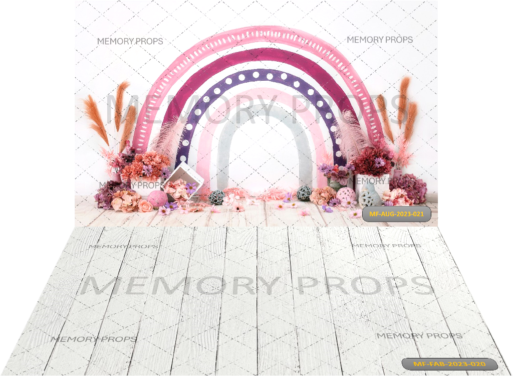 PINK BOHO THEME + WHITE WOODEN TEXTURE BACKDROPS