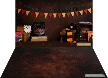 HARRY POTTER THEME + VINTAGE BROWN TEXTURE BACKDROPS